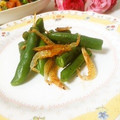 メルティローズ's cooksnap of when they made 簡単過ぎ(≫∀≪♪桜海老とインゲン炒め.