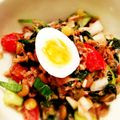 lune7's cooksnap of when they made モロヘイヤと野菜のサラダ.