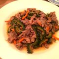 ♡nanai♡'s cooksnap of when they made 牛肉とゴーヤの塩麹胡麻炒め♪.