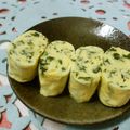 赤い電話's cooksnap of when they made 大葉入り玉子焼き.