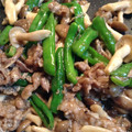 うにょ～ん's cooksnap of when they made しし唐と牛肉のオイスターソース炒め.
