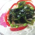 yuchinori's cooksnap of when they made 白菜とわかめのサラダ.