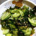 あーちゃん0220's cooksnap of when they made きゅうりとワカメの酢の物ごま和え.