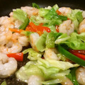 アーブレイ's cooksnap of when they made エビとキャベツの塩炒め.