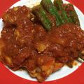 VAあす's cooksnap of when they made 鶏肉のオクラガーリックトマト煮.