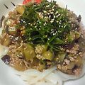 ΦωΦパニーニ☆'s cooksnap of when they made なすのジャージャーうどん.