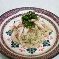 龍青空ママ's cooksnap of when they made スモークチキンのせ☆梅そうめん.