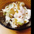 アンバーママ's cooksnap of when they made 鶏笹身と白髪葱のザーサイ和え.