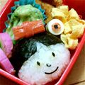 ほのハル's cooksnap of when they made ゲゲゲの鬼太郎キャラ弁.