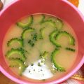 ふちこさんさん's cooksnap of when they made ゴーヤチャンプルなお味噌汁.