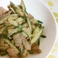 ほし☆うさ's cooksnap of when they made 豚肉ときゅうりのさっぱり炒め.