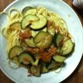 yasukova's cooksnap of when they made ズッキーニのトマトソーススパゲティ.