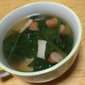 まいろん。。's cooksnap of when they made 簡単！ほうれん草のスープ「ポパイ煮」.