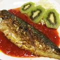 けろさき's cooksnap of when they made 鯖のカレー風味トマトソース添え.