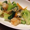 ぴんがまる's cooksnap of when they made エビとイカとチンゲン菜の炒めもの.