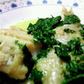 kamahi's cooksnap of when they made たらのバターソテー＊ほうれん草ソースで.