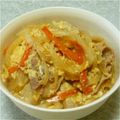 ＊すずたろ＊'s cooksnap of when they made 豚と玉ねぎの卵とじ☆.
