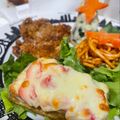 イシス女神's cooksnap of when they made 厚揚げワサマヨチーズXmasメニュー弁当.