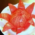 まきすけ☆'s cooksnap of when they made 花が咲いたよ！超簡単なトマトの飾り切り！.