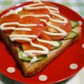 みんとこ's cooksnap of when they made 夏のトースト✿きゅうり＆トマト.