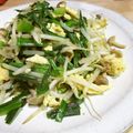 みやつま's cooksnap of when they made ニラ玉もやし炒め.