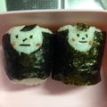 たにたーに's cooksnap of when they made 簡単かわいいお弁当 〜顔おにぎり.
