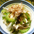 Satoco❋'s cooksnap of when they made ゴーヤ・みょうがと大根の鶏肉さっぱりあえ.