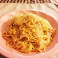 musasiママ's cooksnap of when they made ☆クリームコーンとベーコンのパスタ☆.