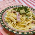 赤い電話's cooksnap of when they made アボカドクリームパスタ.