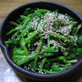 ゆみにゃむ's cooksnap of when they made ほうれん草のナムル風 にんにくごまあえ.