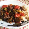 ゆっっこっこ's cooksnap of when they made 簡単！ナス、オクラ、挽肉のドライカレー.