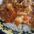 のんきのこ's cooksnap of when they made 親子で作ろう☻☹ふんわり卵の親子カレー丼.