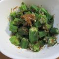 daikanon's cooksnap of when they made 給食メニュー　オクラかつお節あえ.