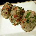 実１１３'s cooksnap of when they made やみつきっ♪シソ香るウインナーおにぎり.