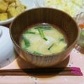 ママんま's cooksnap of when they made ふわふわ卵で★ニラとお麩の味噌汁♪.