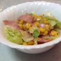 ほくほく(C)'s cooksnap of when they made 簡単★レタスとコーンとベーコンのサラダ.