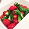 かよピコ's cooksnap of when they made おくらトマトdeもずく酢.
