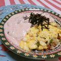 赤い電話's cooksnap of when they made オムライスの明太子クリームソース♡.