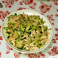 Risa Gasu's cooksnap of when they made ササミとキュウリの棒々鶏風和え.
