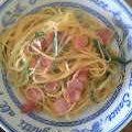 mechanw's cooksnap of when they made ベーコンと水菜の和風パスタ.