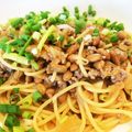 kawaramono's cooksnap of when they made 挽き肉＆納豆パスタ♡簡単.