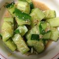 suiseikun's cooksnap of when they made ☆叩ききゅうりのピリ辛和え☆.