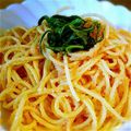 sakipuuu's cooksnap of when they made マヨで美味しく簡単♡明太子パスタ.