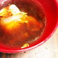 ぷっふぇ's cooksnap of when they made 野菜と落とし卵の赤だし味噌汁.
