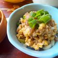 NAGANO久留米's cooksnap of when they made 朝食に☆納豆の茗荷添え.