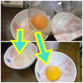 ゆけり３兄弟's cooksnap of when they made 超簡単！卵の黄身と白身を分ける方法.