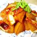 tennisnoah's cooksnap of when they made 鶏皮と大根の甘辛炒め.