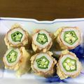 早起きまま's cooksnap of when they made ちくわに入ったオクラの天ぷら♪.