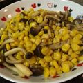 pandaayu's cooksnap of when they made コーンとしめじのガーリックバター炒め.