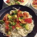 ゆ〜ぴゆ〜ぴ's cooksnap of when they made スモークサーモンとアボカドの冷製パスタ.